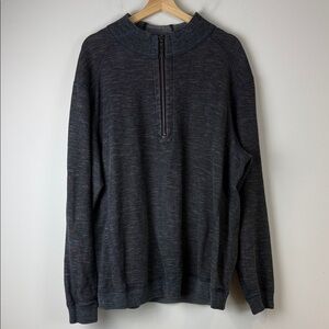 Tommy Bahama Men's Dark Gray Zip-Up Sweater Size XL
